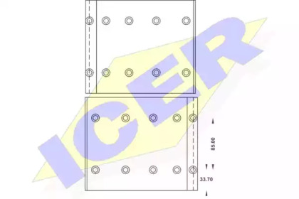 Комплект колодки тормозной накладки ICER 21 9150 00